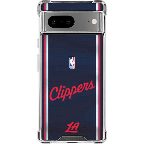NBA Los Angeles Clippers Distressed Red Google Pixel 8 Clear Case